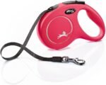 FLEXI RETRACTABLE TAPE LEASH 5M M NEW CLASSIC RED