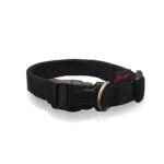 PET INTEREST M DOG COLLAR PLAIN BLACK 32-50 CM