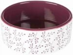 TRIXIE CERAMIC BOWL WHITE-PURPLE 0,8 L
