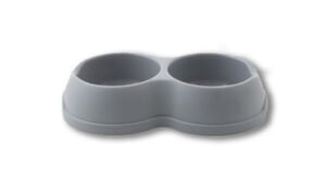 VITAKRAFT PLASTIC DOUBLE BOWL GREY SMALL